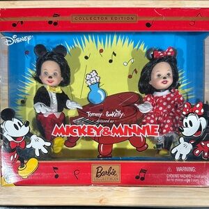 Vintage Kelly & Tommy Barbie doll Mickey & Minnie Mouse
